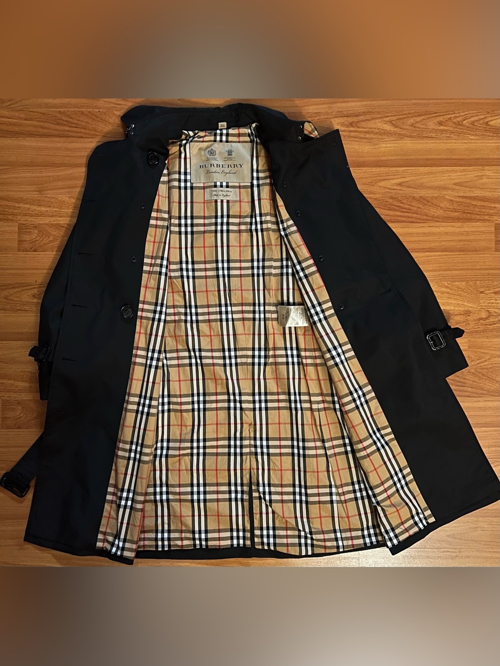 Burberry "Chelsea" Heritage Trench Coat VTG Check Lining&Slim Silhouette Sz 12UK - Picture 7 of 13